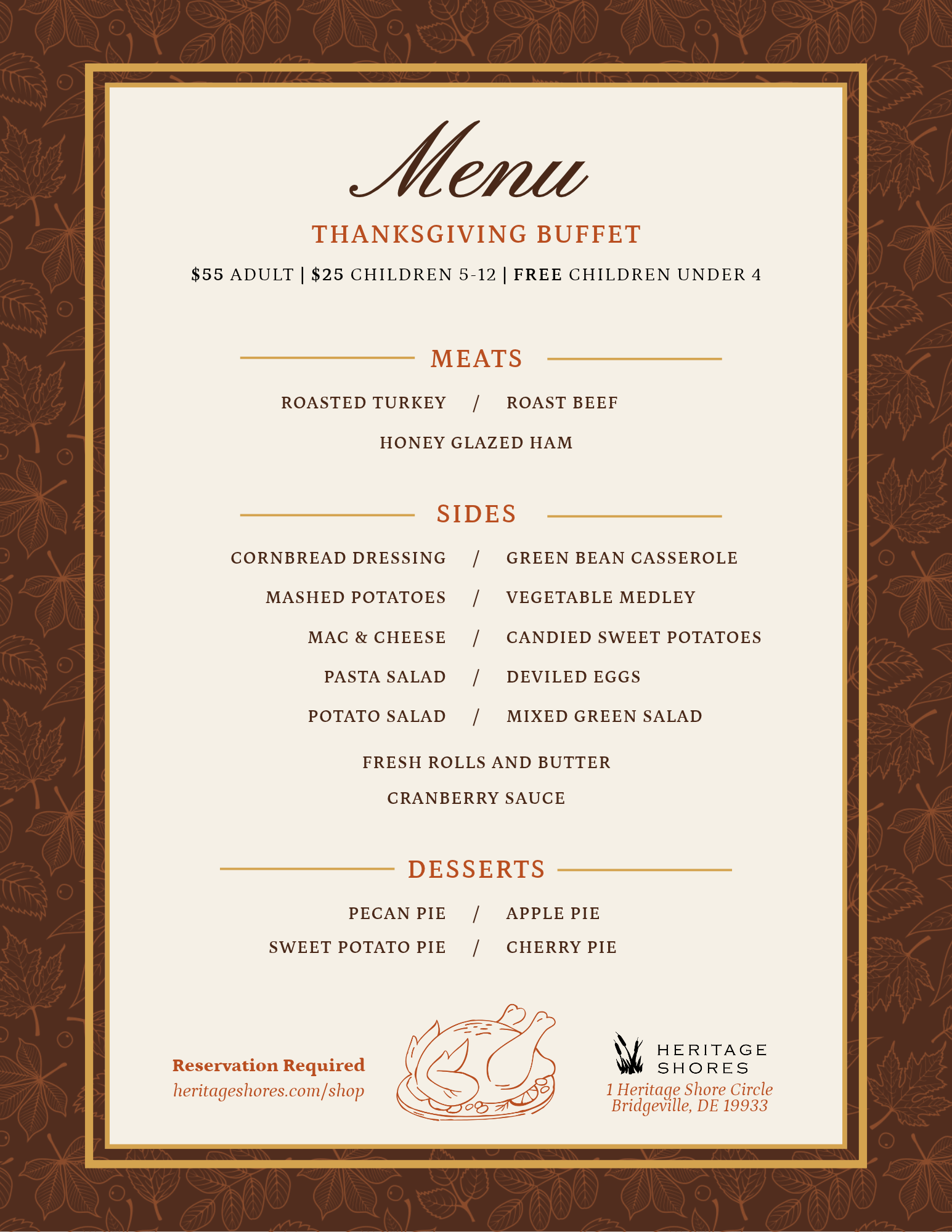 Thanksgiving Menu